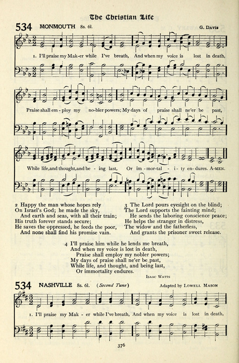 The Methodist Hymnal: Official hymnal of the methodist episcopal church and the methodist episcopal church, south page 376