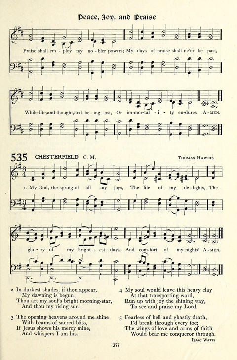 The Methodist Hymnal: Official hymnal of the methodist episcopal church and the methodist episcopal church, south page 377