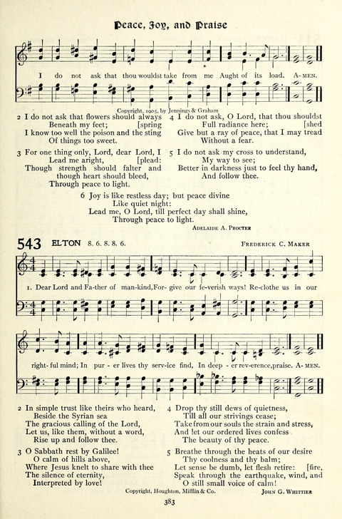 The Methodist Hymnal: Official hymnal of the methodist episcopal church and the methodist episcopal church, south page 383