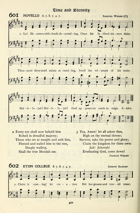 The Methodist Hymnal: Official hymnal of the methodist episcopal church and the methodist episcopal church, south page 422