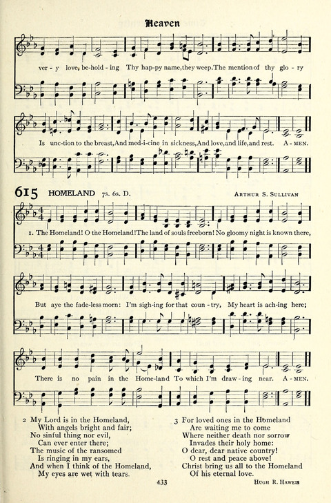 The Methodist Hymnal: Official hymnal of the methodist episcopal church and the methodist episcopal church, south page 433