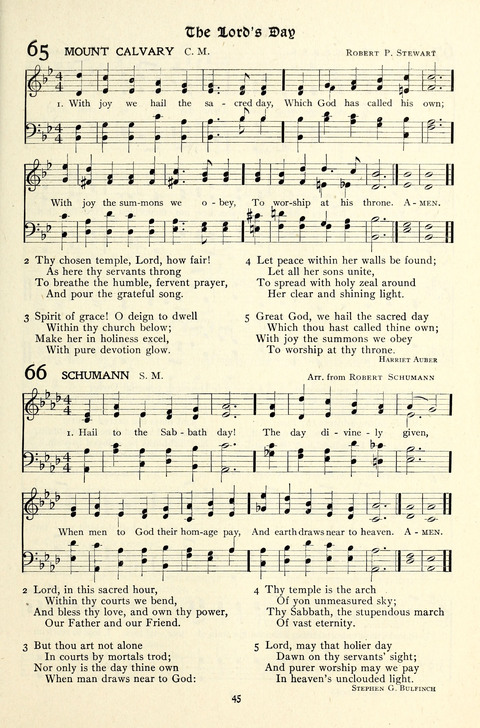The Methodist Hymnal: Official hymnal of the methodist episcopal church and the methodist episcopal church, south page 45