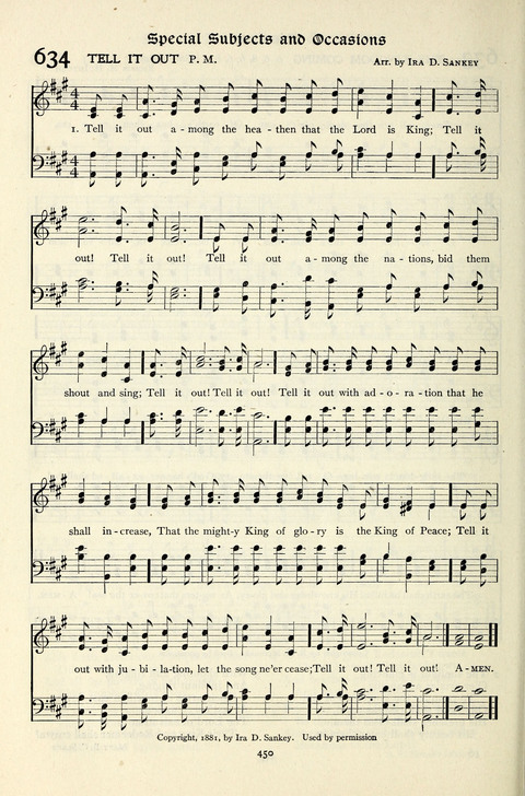 The Methodist Hymnal: Official hymnal of the methodist episcopal church and the methodist episcopal church, south page 450