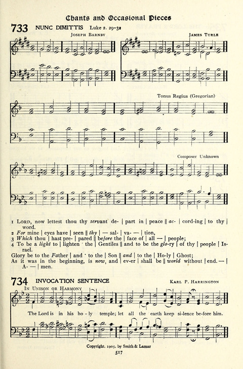 The Methodist Hymnal: Official hymnal of the methodist episcopal church and the methodist episcopal church, south page 517