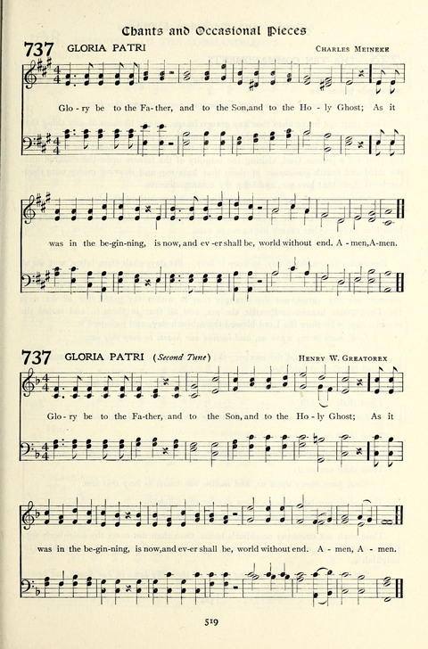 The Methodist Hymnal: Official hymnal of the methodist episcopal church and the methodist episcopal church, south page 519