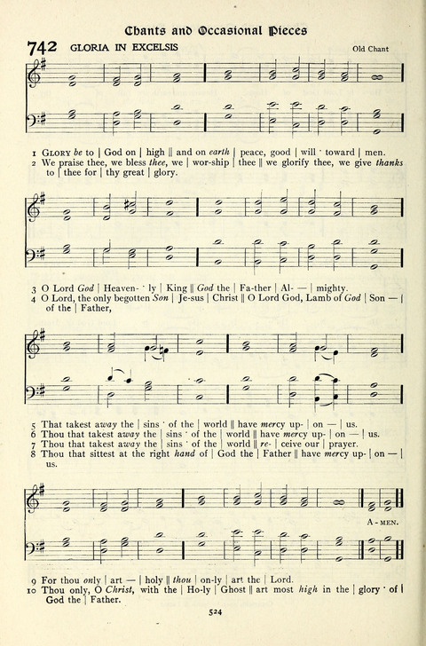 The Methodist Hymnal: Official hymnal of the methodist episcopal church and the methodist episcopal church, south page 524
