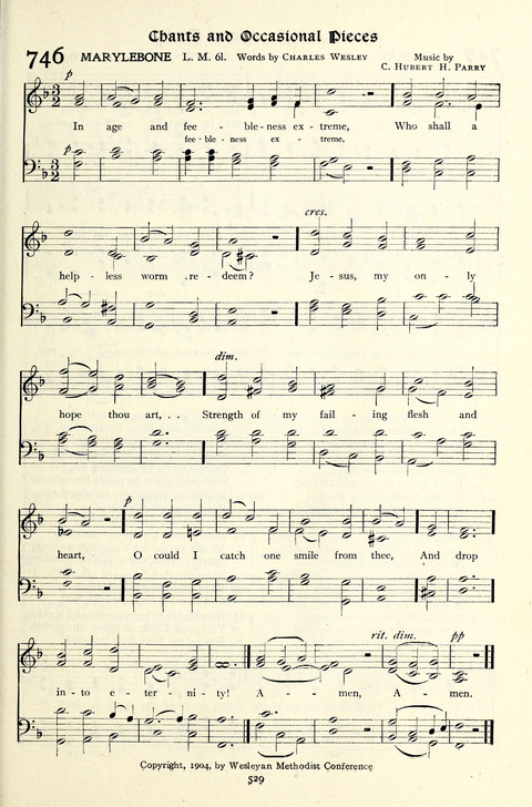 The Methodist Hymnal: Official hymnal of the methodist episcopal church and the methodist episcopal church, south page 529