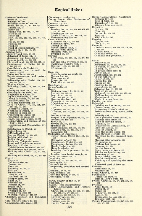 The Methodist Hymnal: Official hymnal of the methodist episcopal church and the methodist episcopal church, south page 539