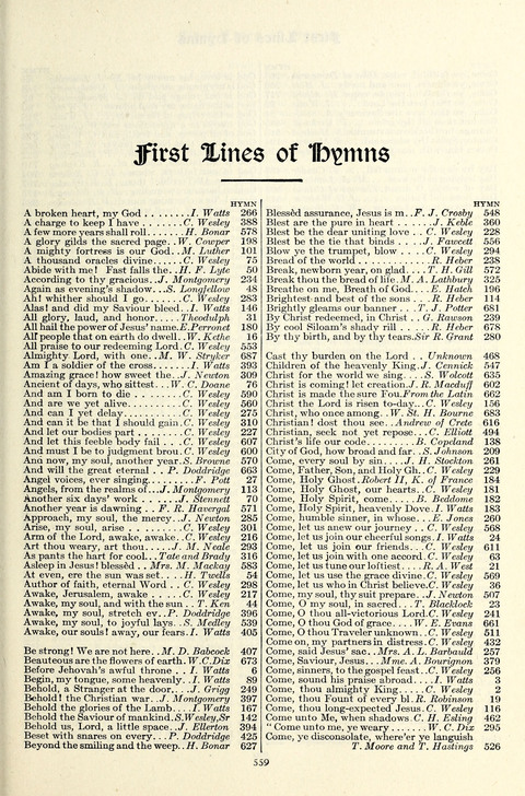 The Methodist Hymnal: Official hymnal of the methodist episcopal church and the methodist episcopal church, south page 559