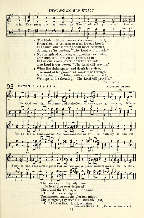 The Methodist Hymnal: Official hymnal of the methodist episcopal church and the methodist episcopal church, south page 65
