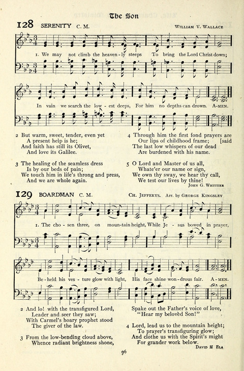 The Methodist Hymnal: Official hymnal of the methodist episcopal church and the methodist episcopal church, south page 96