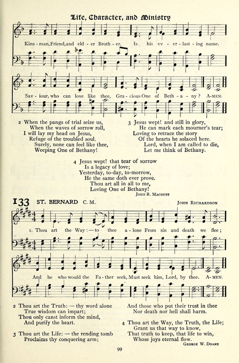 The Methodist Hymnal: Official hymnal of the methodist episcopal church and the methodist episcopal church, south page 99