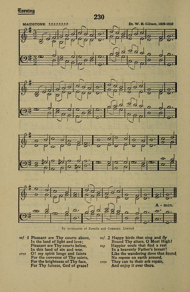 Methodist Hymn and Tune Book: official hymn book of the Methodist Church page 250