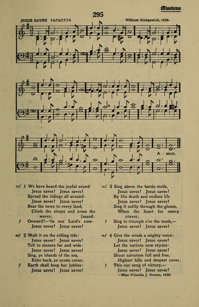 Methodist Hymn and Tune Book: official hymn book of the Methodist Church page 319