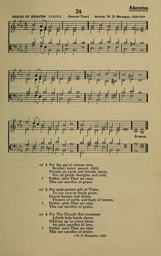 Methodist Hymn and Tune Book: official hymn book of the Methodist Church page 33