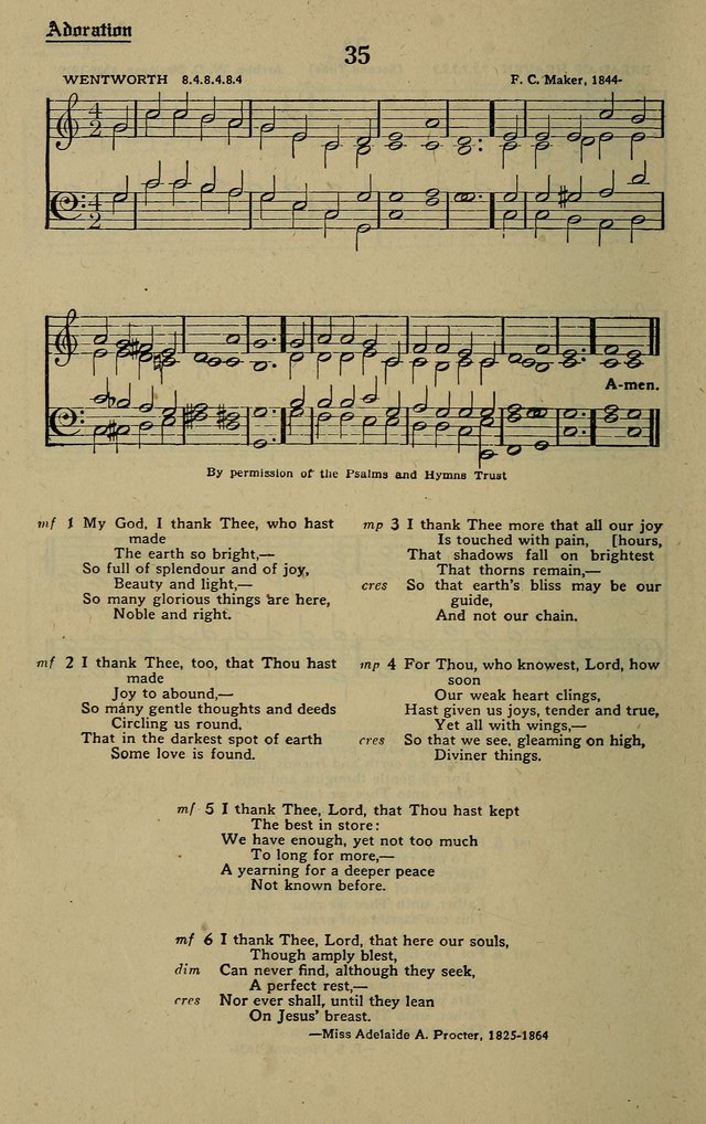 Methodist Hymn and Tune Book: official hymn book of the Methodist Church page 34