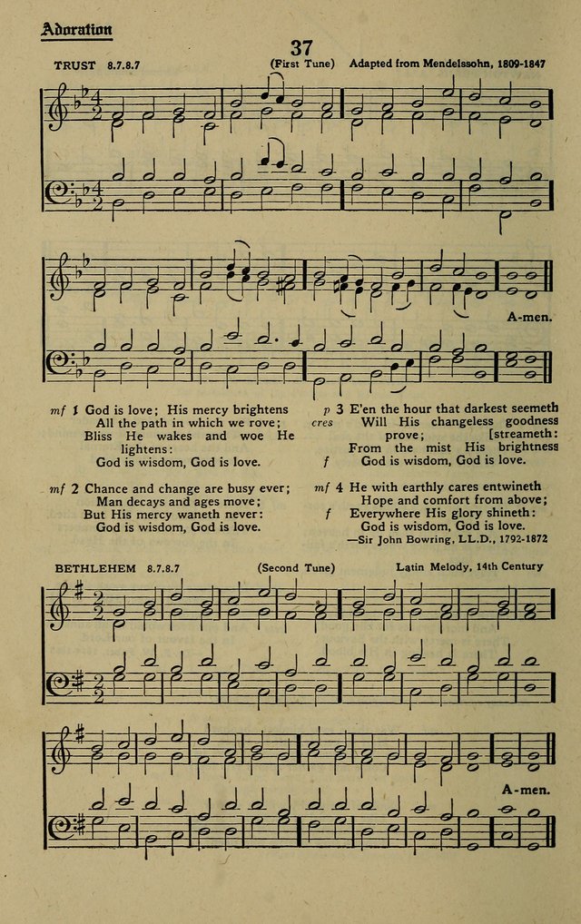 Methodist Hymn and Tune Book: official hymn book of the Methodist Church page 36