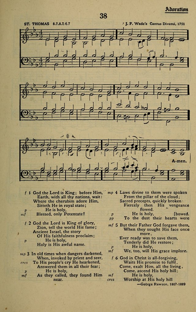 Methodist Hymn and Tune Book: official hymn book of the Methodist Church page 37