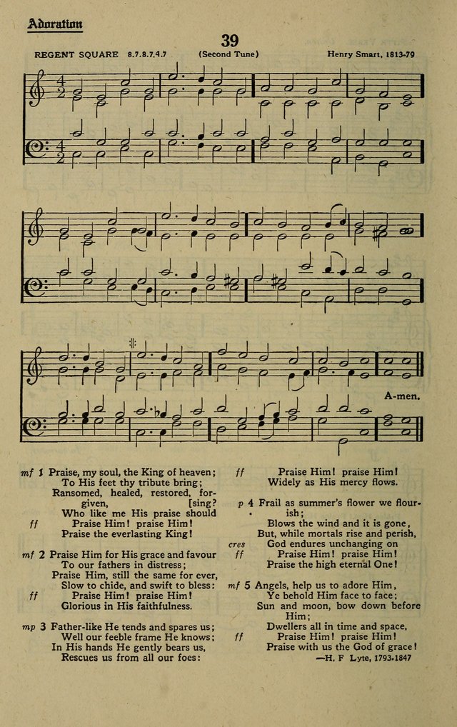 Methodist Hymn and Tune Book: official hymn book of the Methodist Church page 42
