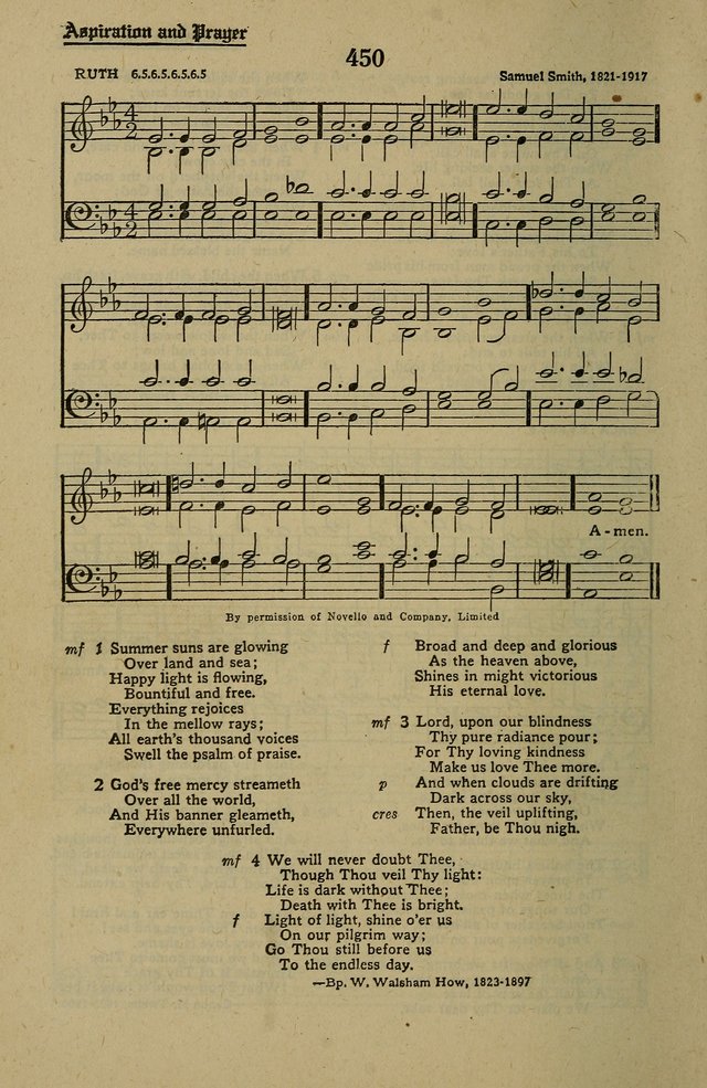 Methodist Hymn and Tune Book: official hymn book of the Methodist Church page 496