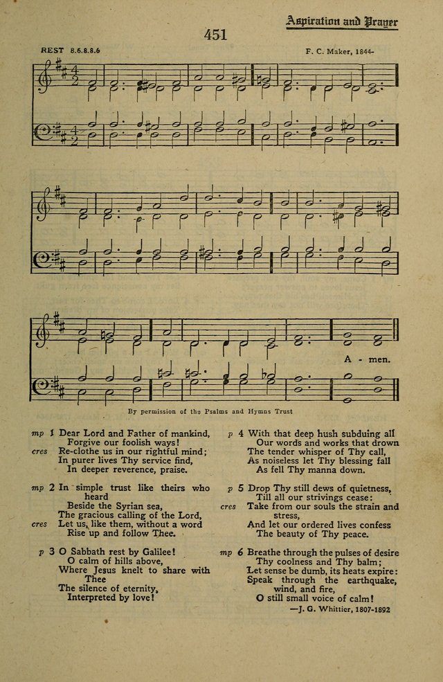 Methodist Hymn and Tune Book: official hymn book of the Methodist Church page 497