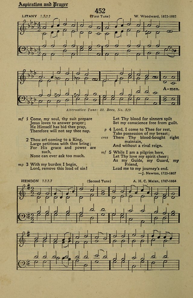 Methodist Hymn and Tune Book: official hymn book of the Methodist Church page 498
