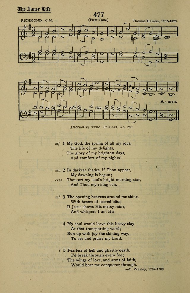 Methodist Hymn and Tune Book: official hymn book of the Methodist Church page 524