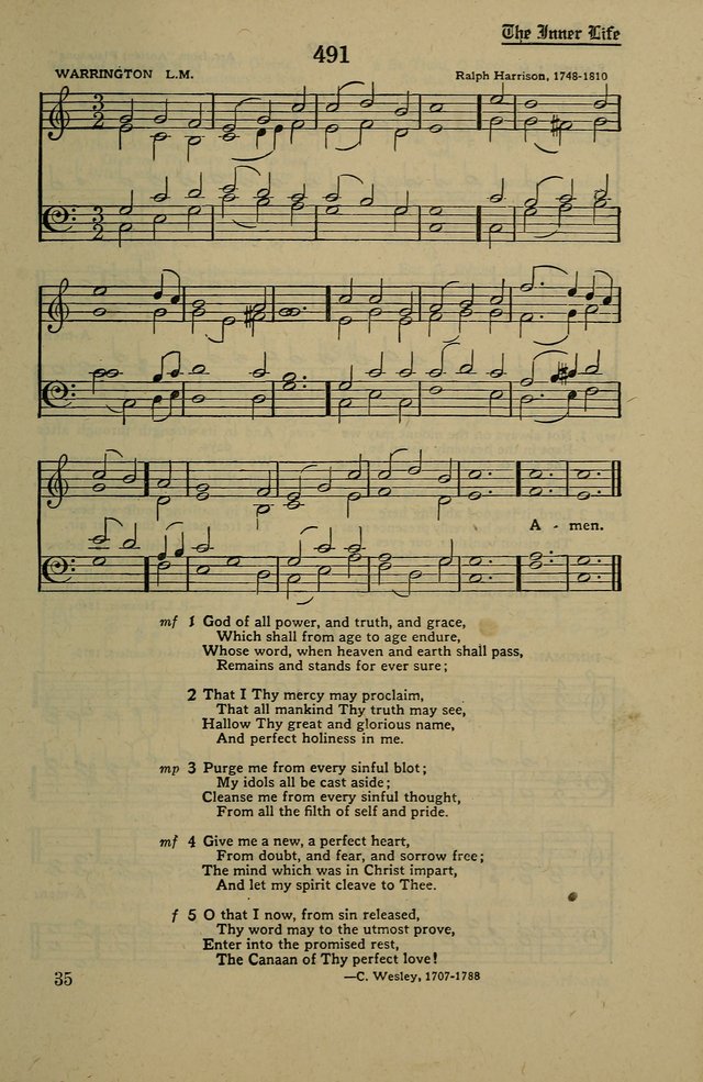 Methodist Hymn and Tune Book: official hymn book of the Methodist Church page 537