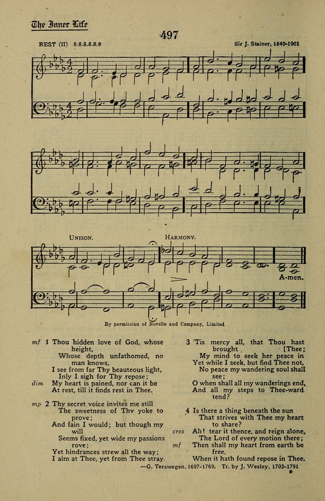 Methodist Hymn and Tune Book: official hymn book of the Methodist Church page 542