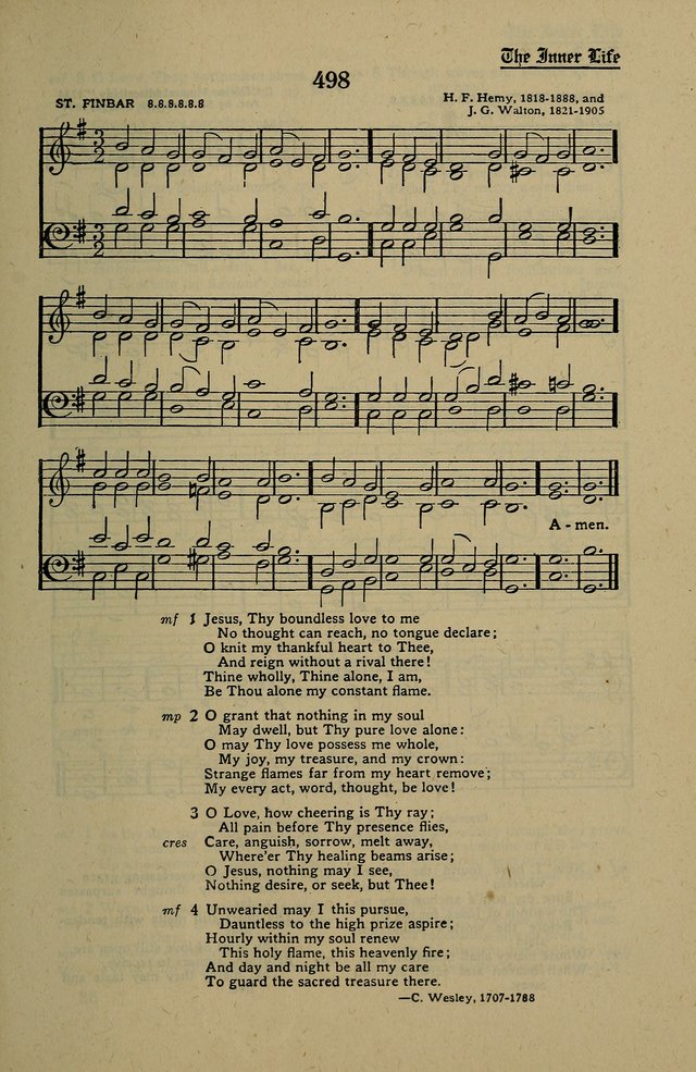 Methodist Hymn and Tune Book: official hymn book of the Methodist Church page 543