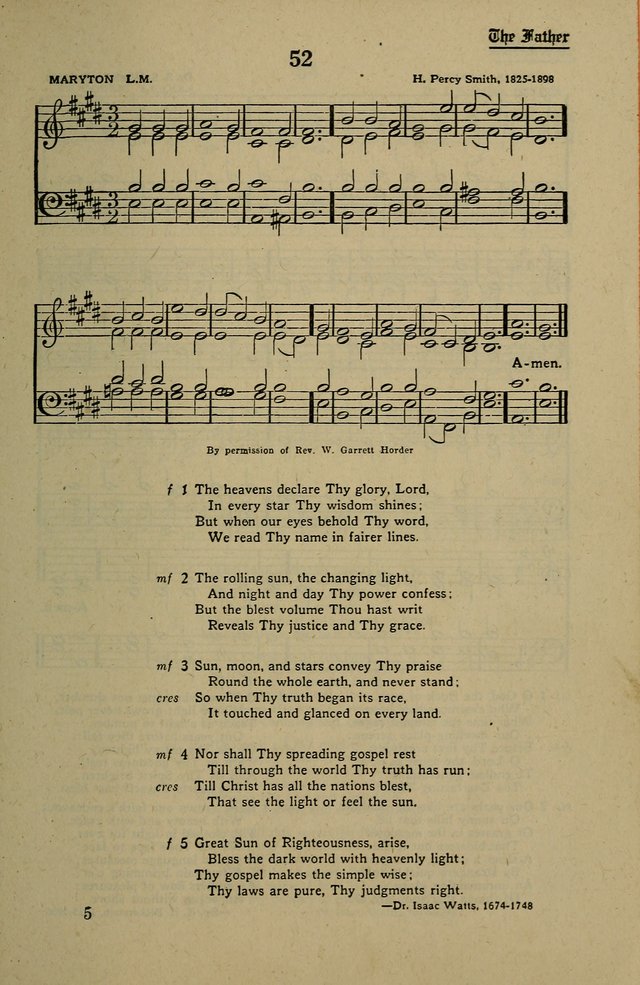 Methodist Hymn and Tune Book: official hymn book of the Methodist Church page 55