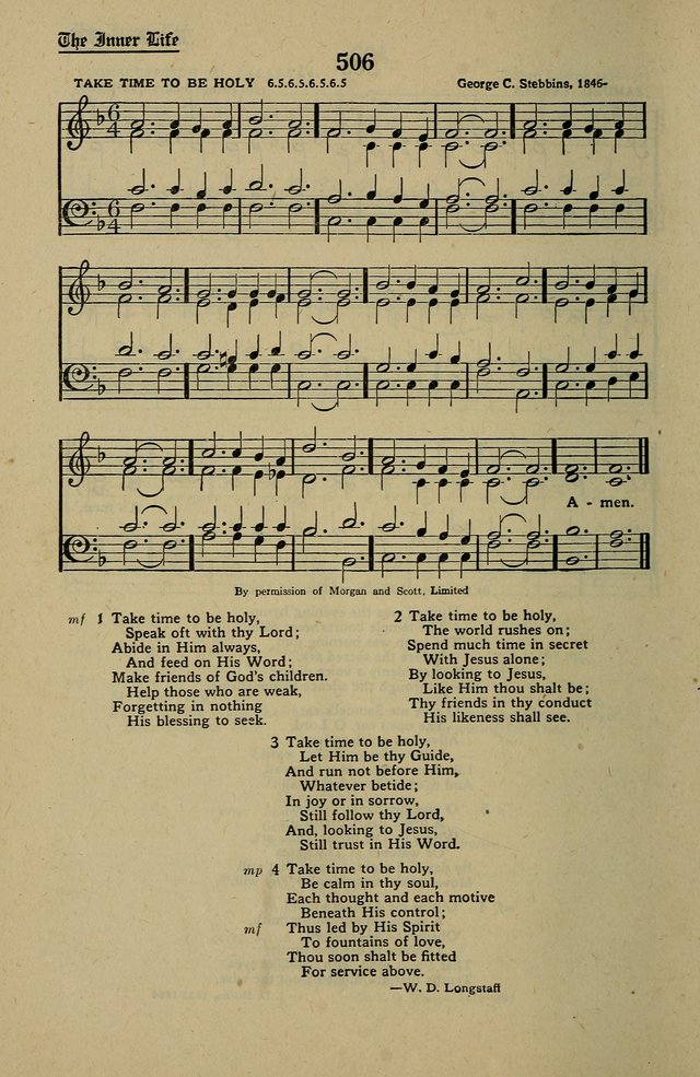 Methodist Hymn and Tune Book: official hymn book of the Methodist Church page 550