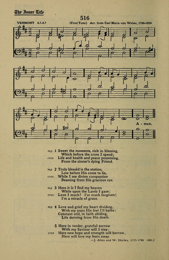 Methodist Hymn and Tune Book: official hymn book of the Methodist Church page 562
