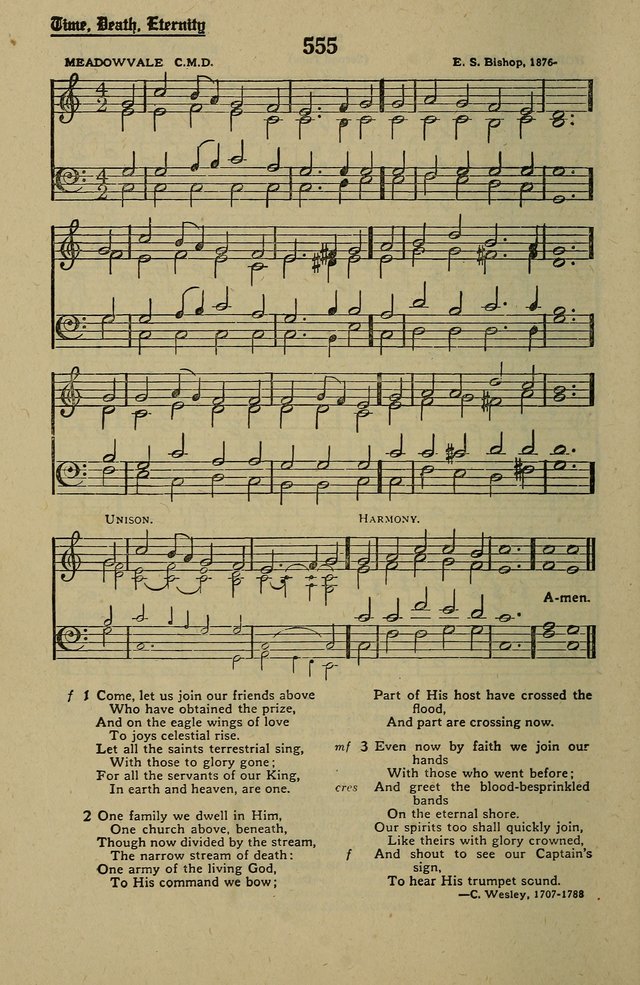 Methodist Hymn and Tune Book: official hymn book of the Methodist Church page 606