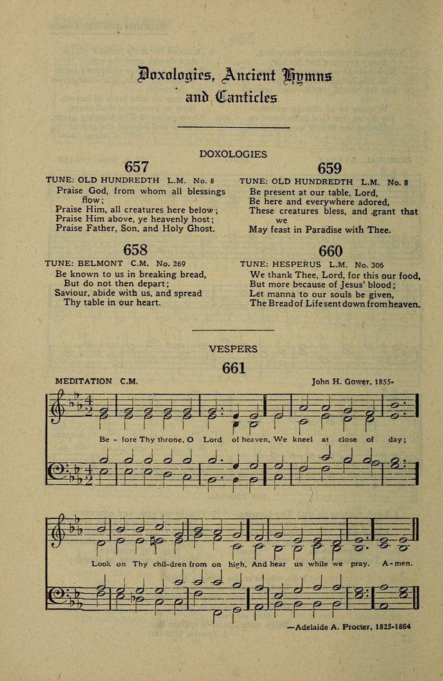 Methodist Hymn and Tune Book: official hymn book of the Methodist Church page 730