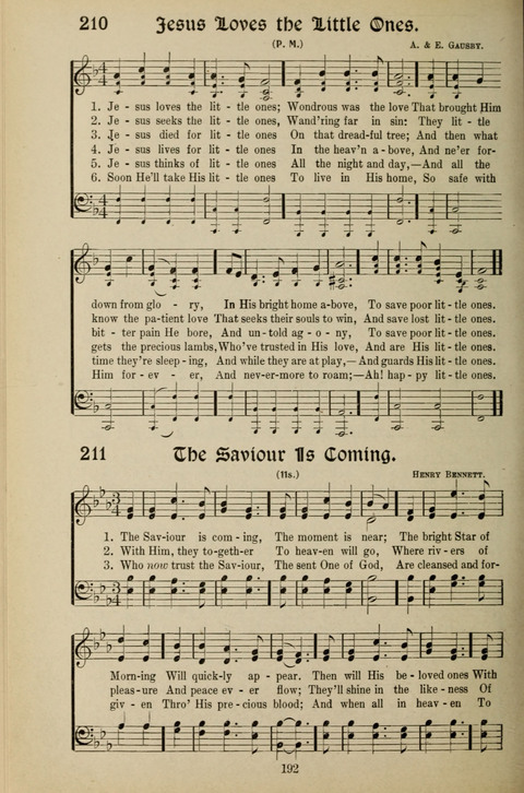 Messages of Love Hymn Book: for Gospel, Sunday School, Special Services and Home Singing page 190