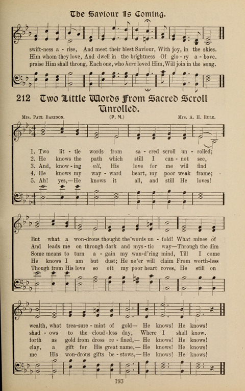Messages of Love Hymn Book: for Gospel, Sunday School, Special Services and Home Singing page 191