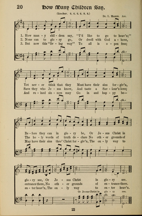 Messages of Love Hymn Book: for Gospel, Sunday School, Special Services and Home Singing page 20