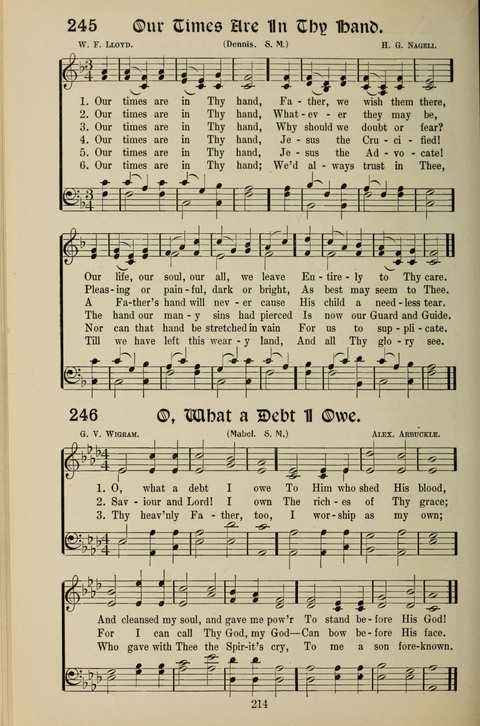 Messages of Love Hymn Book: for Gospel, Sunday School, Special Services and Home Singing page 212