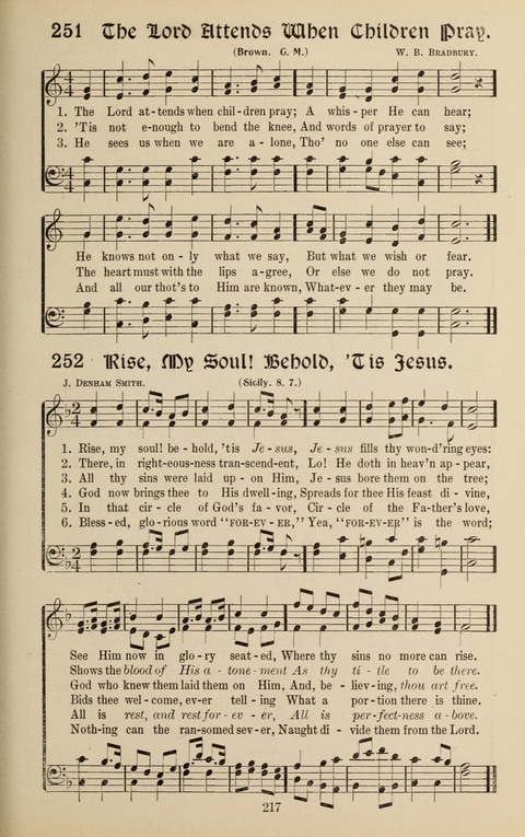 Messages of Love Hymn Book: for Gospel, Sunday School, Special Services and Home Singing page 215
