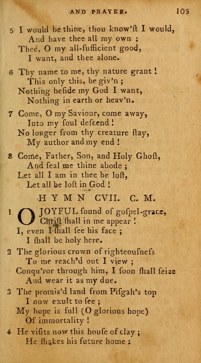 The Methodist Pocket Hymn-book, revised and improved: designed as a constant companion for the pious, of all denominations (30th ed.) page 105