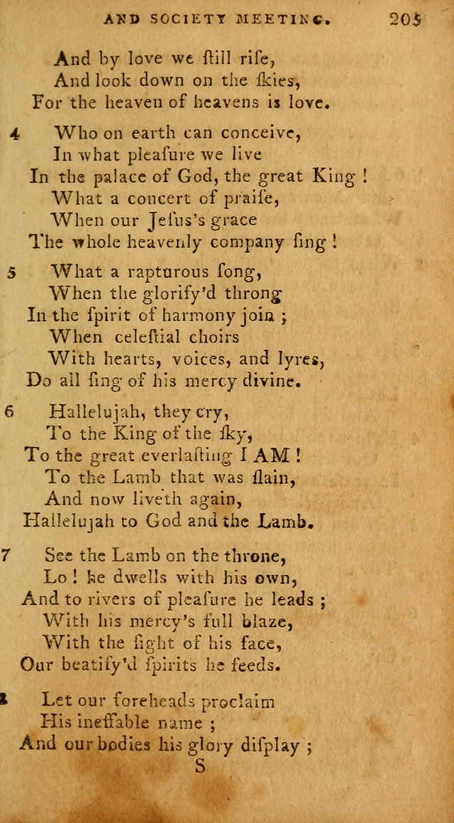 The Methodist Pocket Hymn-book, revised and improved: designed as a constant companion for the pious, of all denominations (30th ed.) page 205
