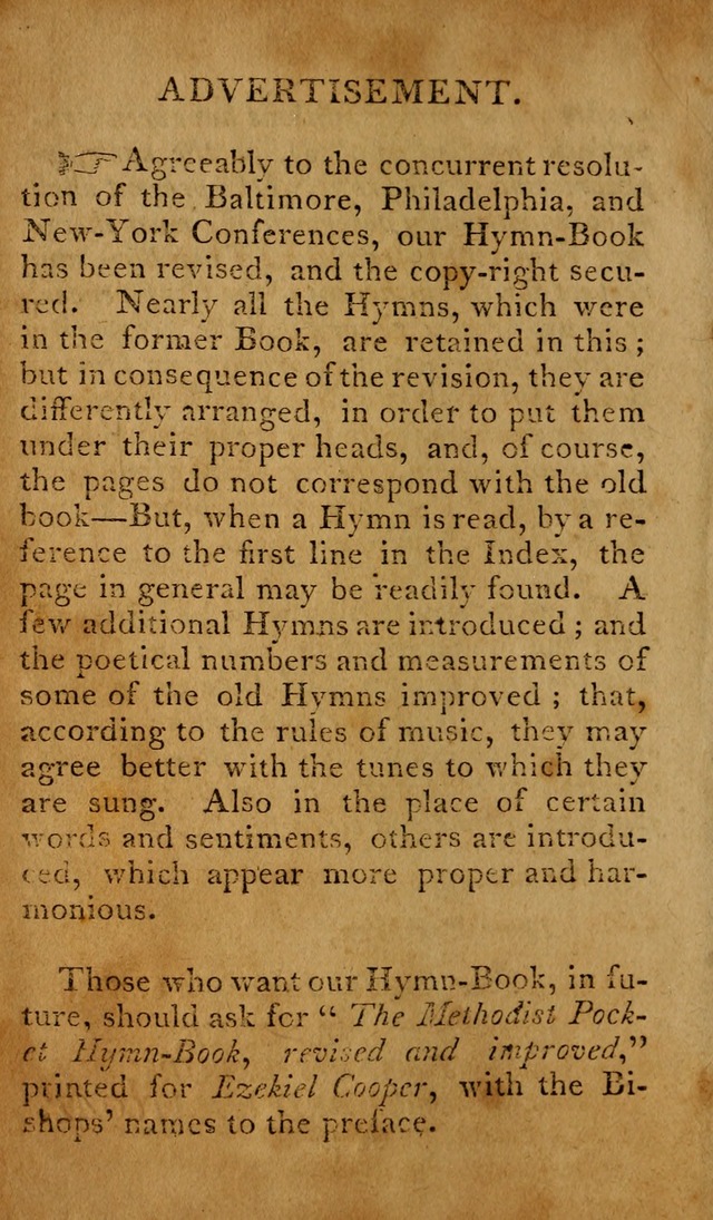 The Methodist Pocket Hymn-book, revised and improved: designed as a constant companion for the pious, of all denominations (30th ed.) page 6
