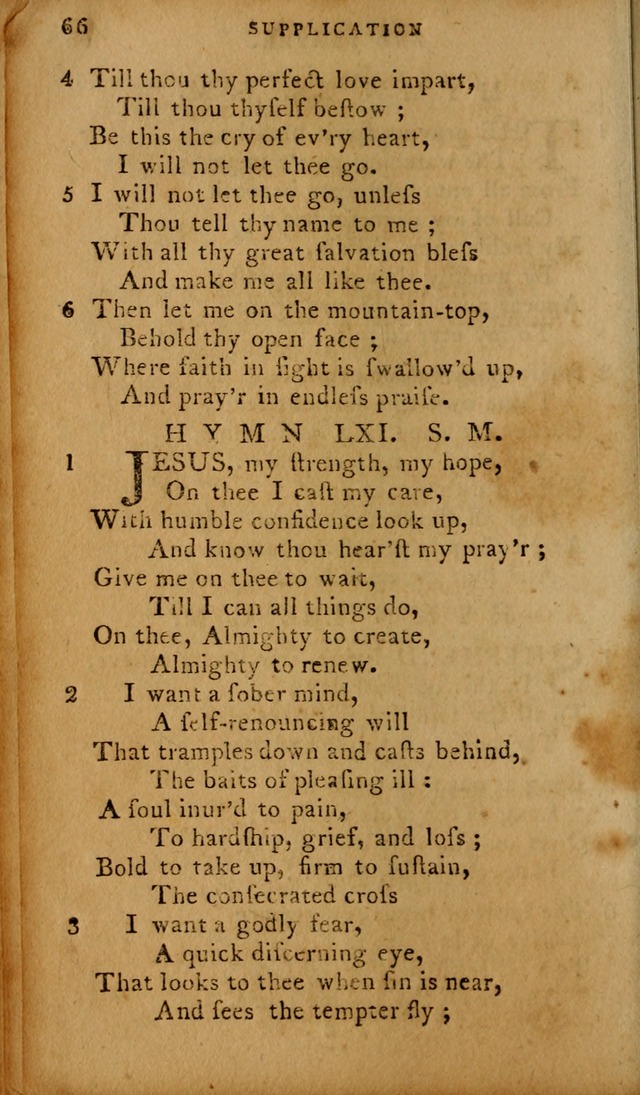 The Methodist Pocket Hymn-book, revised and improved: designed as a constant companion for the pious, of all denominations (30th ed.) page 66