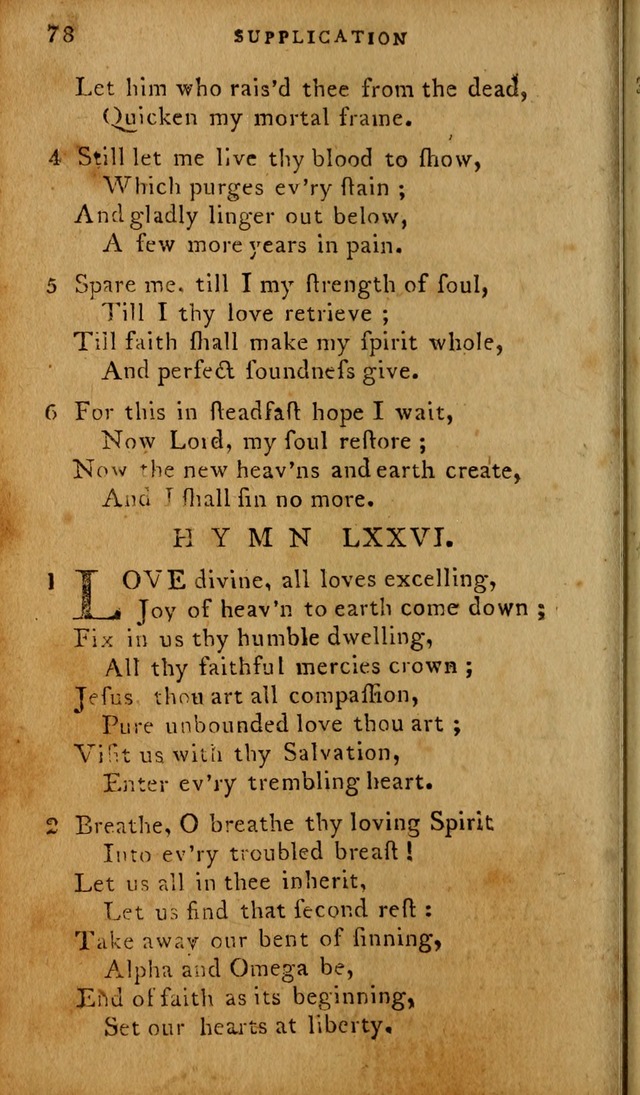 The Methodist Pocket Hymn-book, revised and improved: designed as a constant companion for the pious, of all denominations (30th ed.) page 78