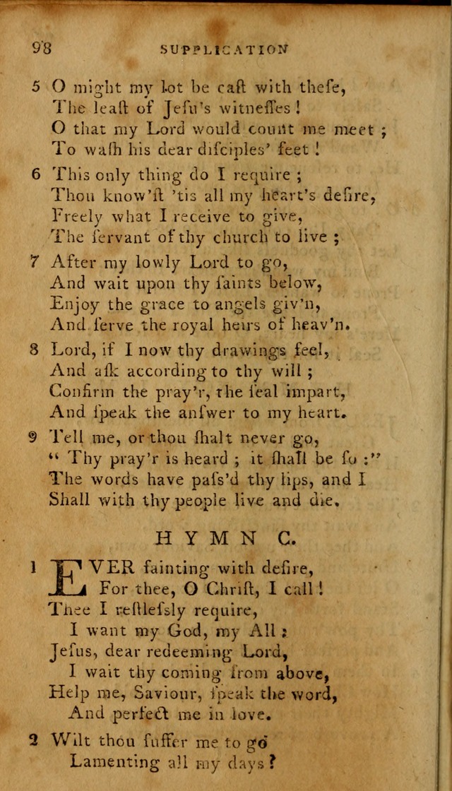 The Methodist Pocket Hymn-book, revised and improved: designed as a constant companion for the pious, of all denominations (30th ed.) page 98