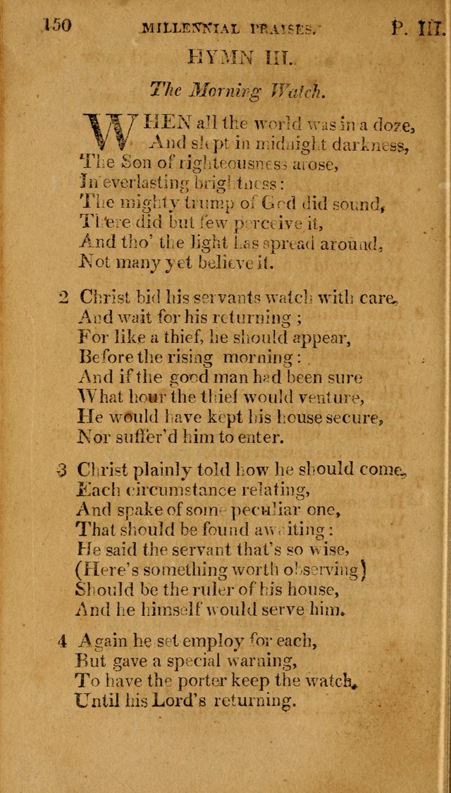 Millennial Praises: containing a collection of gospel hymns, in four parts; adapted to the day of Christ