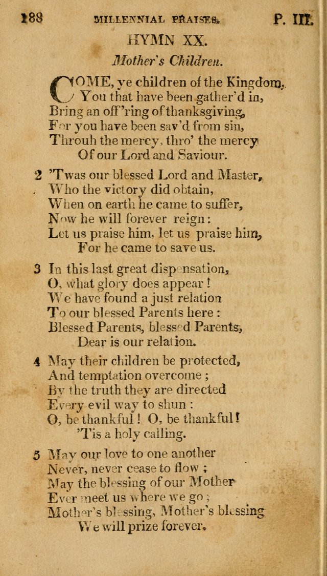 Millennial Praises: containing a collection of gospel hymns, in four parts; adapted to the day of Christ