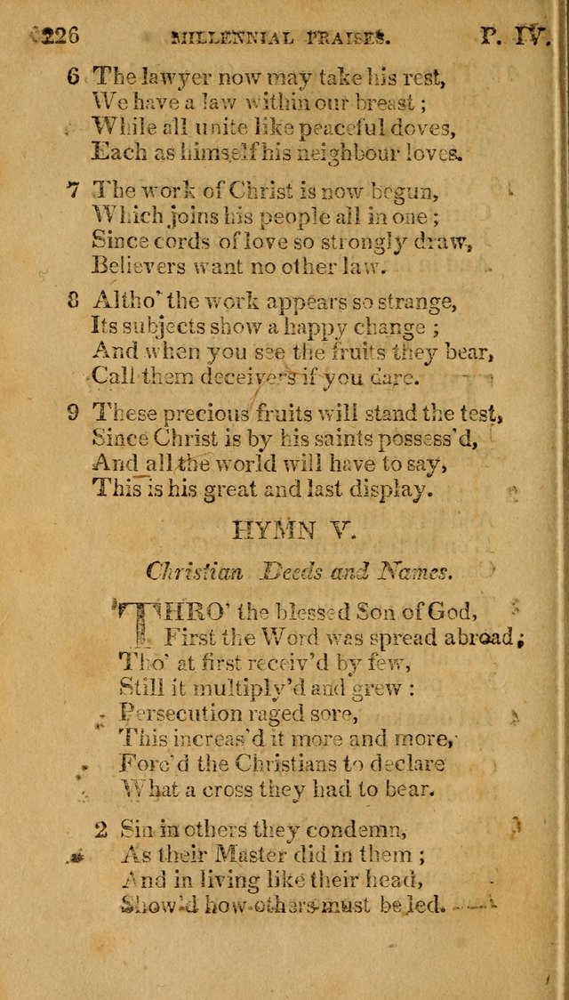 Millennial Praises: containing a collection of gospel hymns, in four parts; adapted to the day of Christ