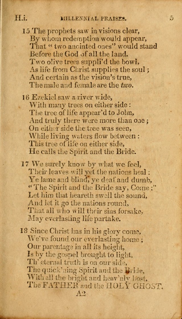 Millennial Praises: containing a collection of gospel hymns, in four parts; adapted to the day of Christ